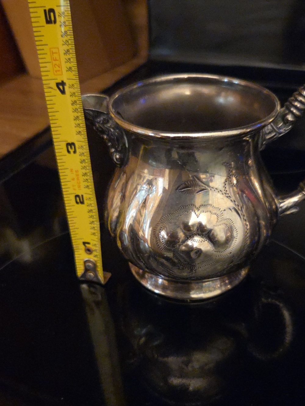 Vntg Silver Tea Set - 3 Piece Creamer Sugar and Teapot. Lid Is Teapot Lifts Off - Picture 6 of 11